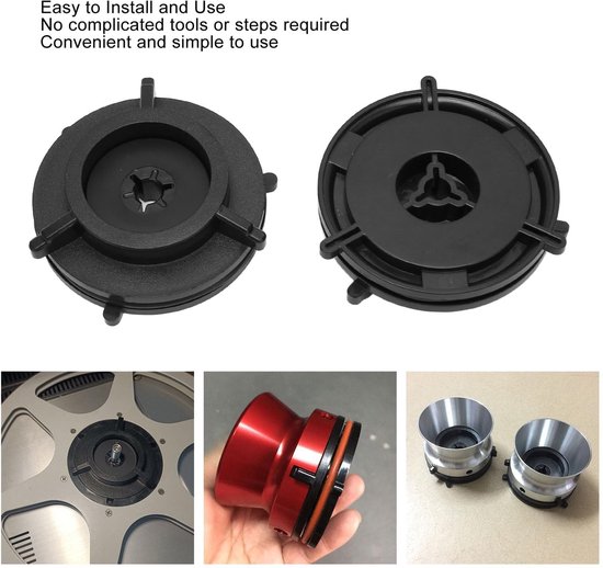 Dailygoods - Reel to Reel Tape Opener - Kunststof Universeel Laadapparaat - 10 Inch - Reel Hub Adapters - Geschikt voor B67 en Akai - Topkwaliteit van Dailygoods — afbeelding 4