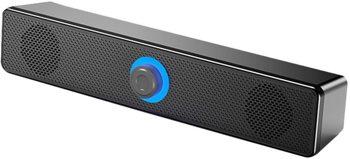Draagbare, bedrade high-fidelity soundbar Geschikt voor stereo subwoofer en USB-aansluiting, Geschikt voor computers, tv's en mobiele telefoons.