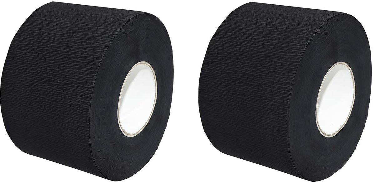 Allecto - Zwarte Wegwerp Kapper Hals Papier Strips - Professionele Kapper Gereedschappen - 200 Stuks - Elastische Halsbanden - Voor Salon Styling -...