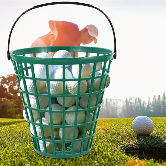 Golfbal mand met handvat - Ruime container voor 75 golfballen, ideaal voor golfaccessoires en training — afbeelding 5
