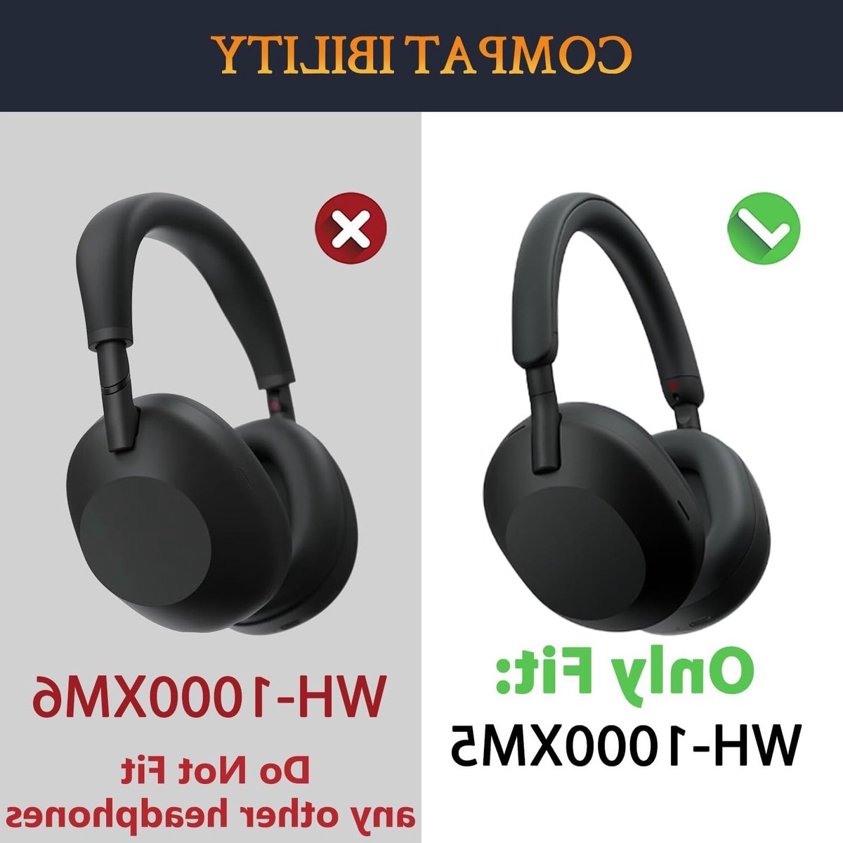 Vervangende Koel Gel Oorkussens voor Sony WH-1000XM5 thumbnail 5