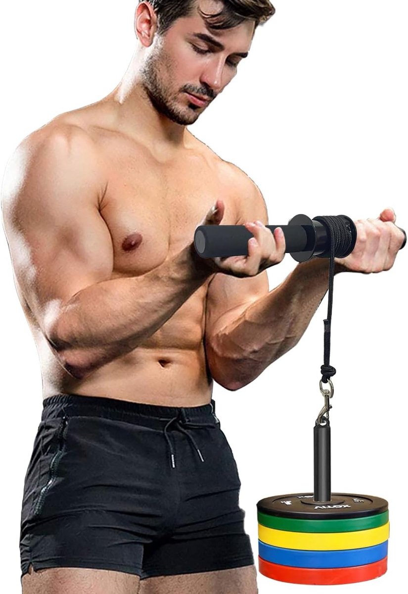 Wrist Roller Trainer voor Onderarm en Pols - Hand- en Polstraining voor Spierkracht in de Sportschool, Thuis en Buiten