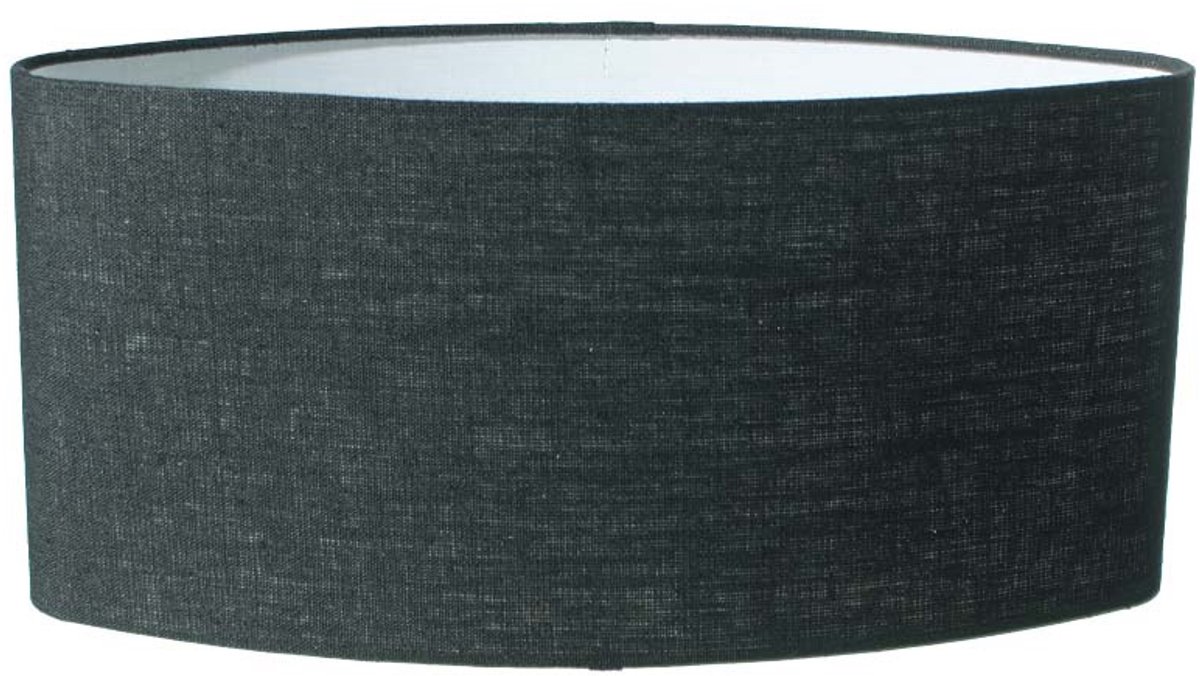 Lampenkap Ovaal Linnen Zwart 45cm