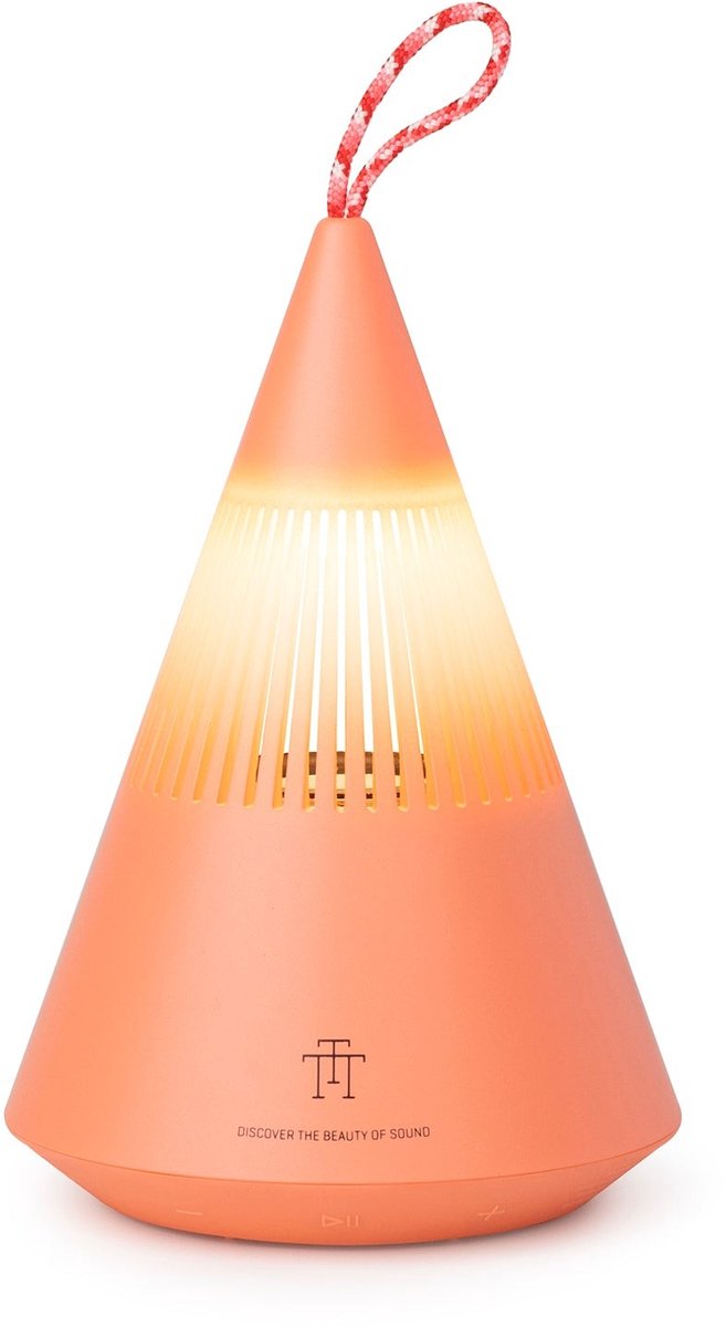 TRETTITRE TreSound Q Majestic Cloud Orange - bluetooth speaker met campinglamp - IP67 - 360° - oranje