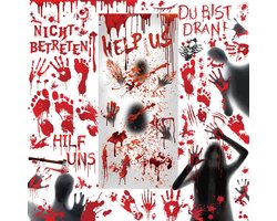 Dailygoody - Horror Halloween Decoratie - Bloedige Handafdrukken - Angstaanjagend - Sticker voor Vensters en Deuren - Feestversiering - Griezelen - Ha