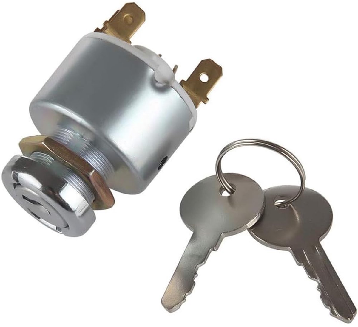 Dailygoody - Auto Startschakelaar - Universele 12V Schakelaar - 3-positie Contactschakelaar met 2 Sleutels - Voor Auto's en Voertuigen - Betrouwbare