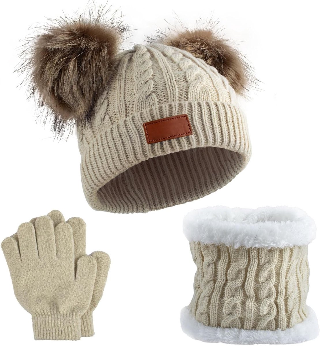 Winterset voor Kinderen: Warme Muts, Sjaal en Handschoenen voor Jongens en Meisjes van 1-5 Jaar - Ideaal voor Buitenactiviteiten, Sport en Koude Dagen