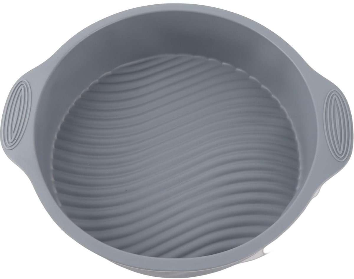 Dailygoody - Ronde Cakevorm - Siliconen Bakvorm - Anti-aanbak - Grijs - Ovenbestendig - 9 Inch - Geschikt voor Taarten - Vaatwasserbestendig