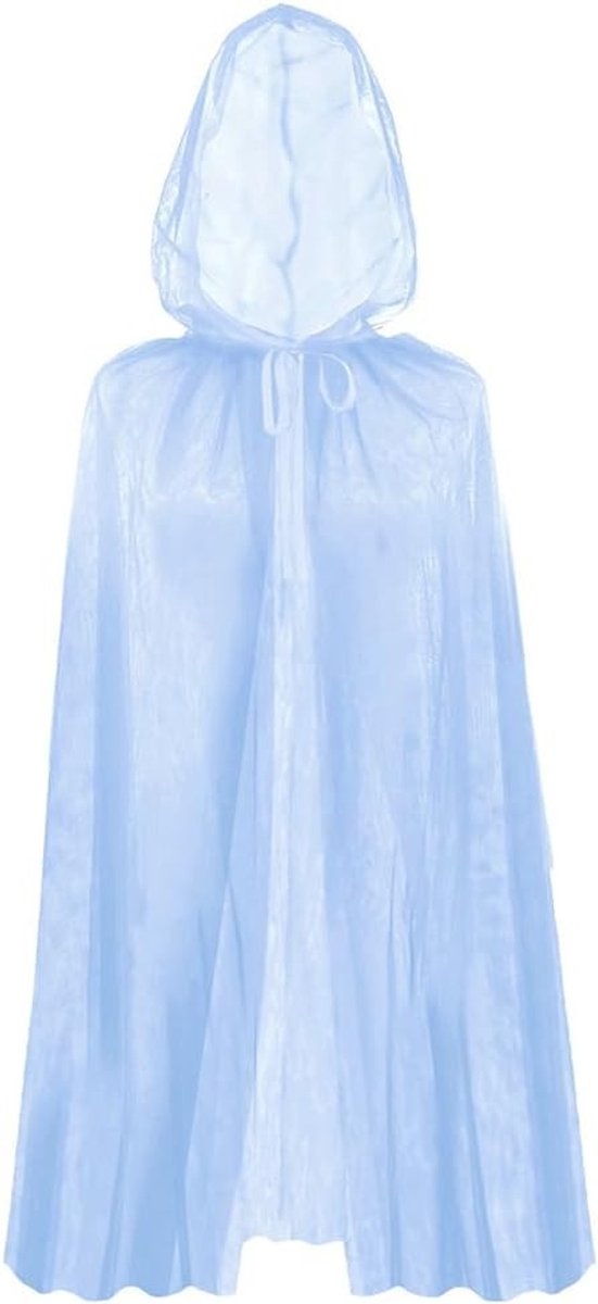Dames Halloween Kostuum met Lange Tulle Cape voor Cosplay en Rollenspel, Perfect voor Feestjes en Theatrale Optredens
