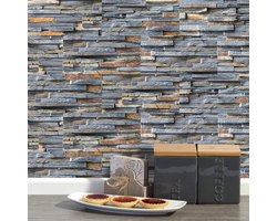 Store_8 - Muurstickers - Zelfklevende Tegelstickers voor Keuken en Badkamer - Baksteeneffect - Wanddecoratie - Makkelijk aan te brengen - Decoratie...