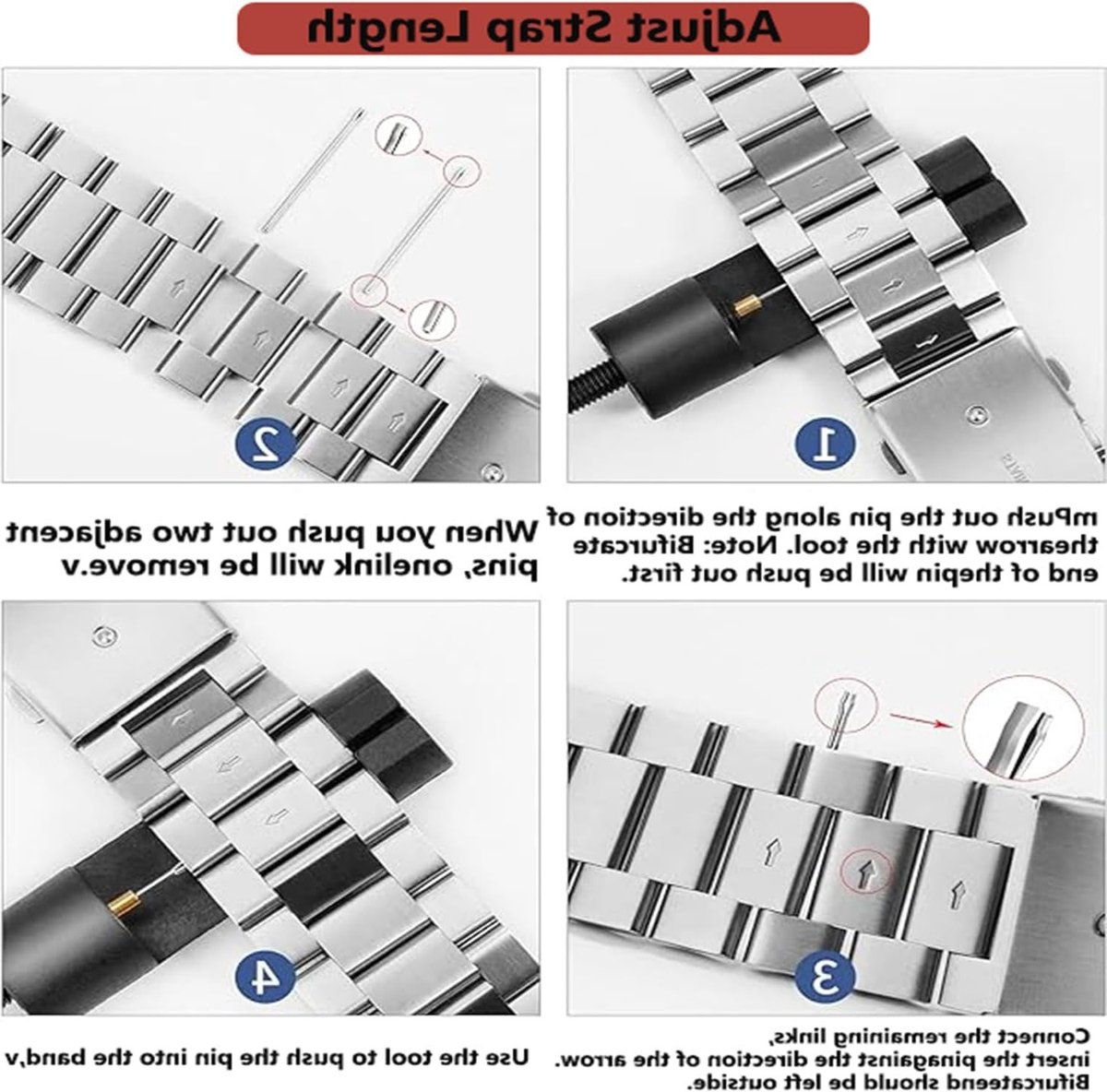 Stainless Steel Horlogeband 18MM voor Fitbit Charge 6/5, Verstelbare Metalen Vervangband met Snelsluiting voor Fitness Tracker en Stijlvolle Look thumbnail 2