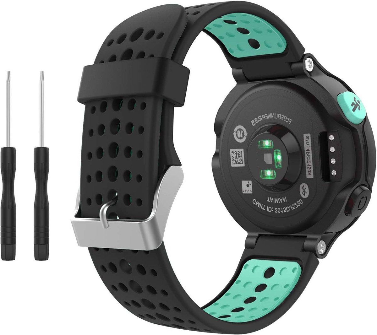 Zachte siliconen horlogeband voor Garmin Forerunner 235-220-230-620-630-735XT, vervangbare sportpolsband voor comfort en stijl