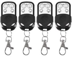 4 stuks - Afstandsbediening - 433 MHz fixed code - Vervangende handzender - Afstandsbediening - Universele garagedeur afstandsbediening - Garagedeurafstandsbediening met vier knoppen - Garagedeur motor opener - Garagepoort Opener