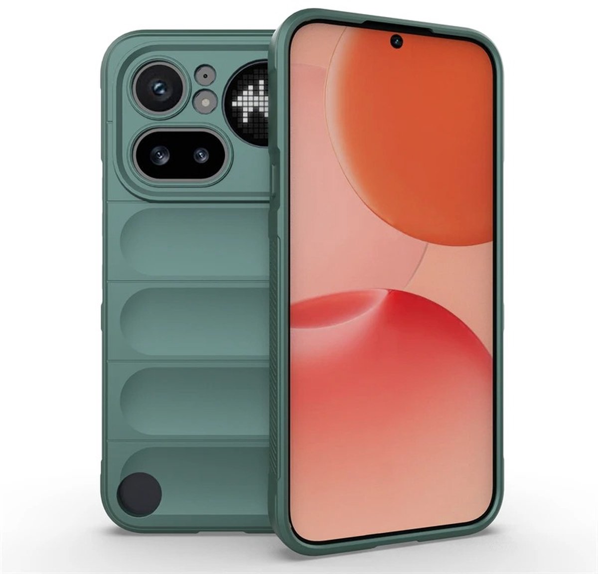 MobyDefend Hoesje - Geschikt voor Nothing Phone (4a) Pro - TPU Gripcase - Groen
