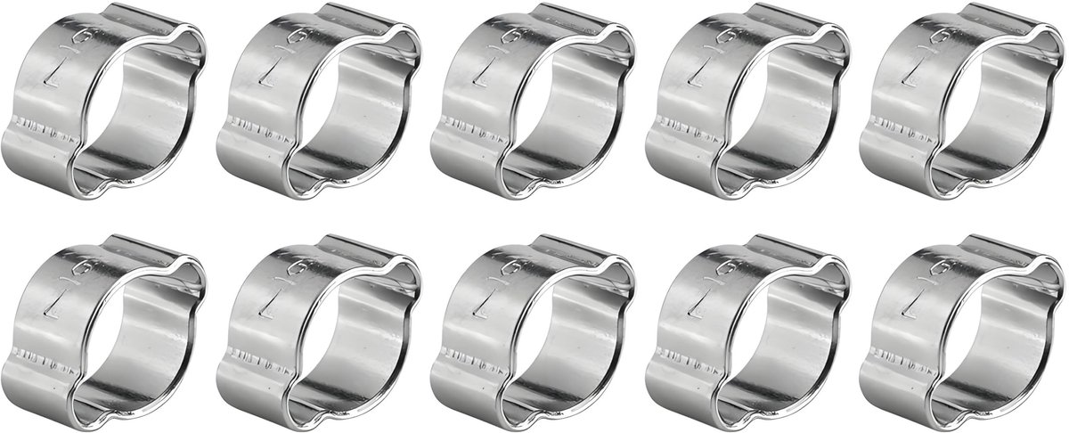Dailygoody - Slangklemmen - Roestvrij Staal - Duurzaam en Sterk - Zilver - Instelbare Buisklem - Geschikt voor Fule en Benzine Buis - Compacte Stijl