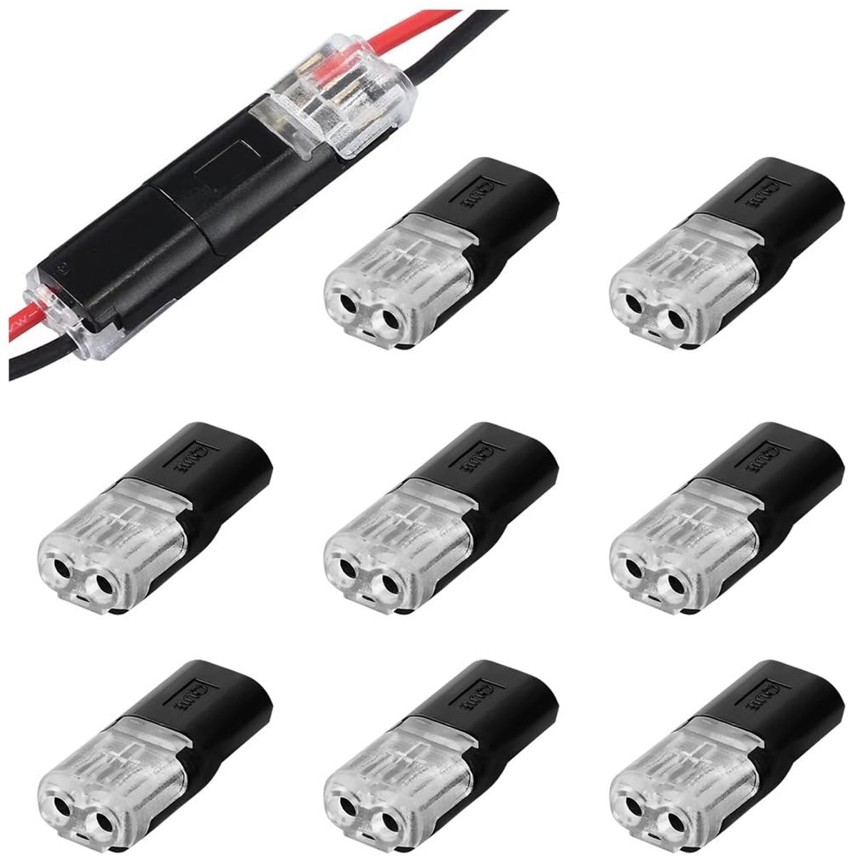Dailygoody - Snelle 2-polige elektrische kabelconnector - Geschikt voor audio - Geen strippen nodig - 10 stuks
