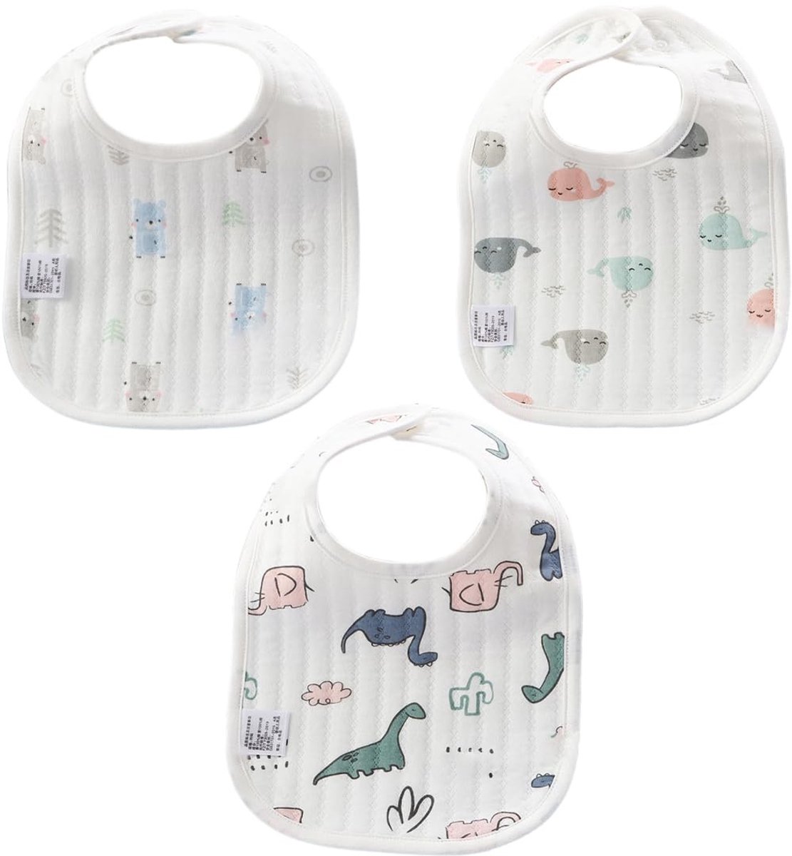 Dailygoody - Slabbetjes voor pasgeborenen - Waterdicht en dubbel katoen - Stijlvol en praktisch - Meerkleurig - Babyvoeding - Nuttig cadeau voor ouder