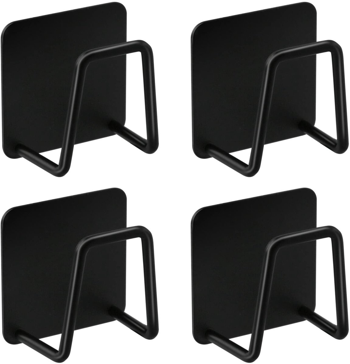 EGoods - Sponshouders voor keuken, spoelbak-organizer in zwart - set van 4 stuks