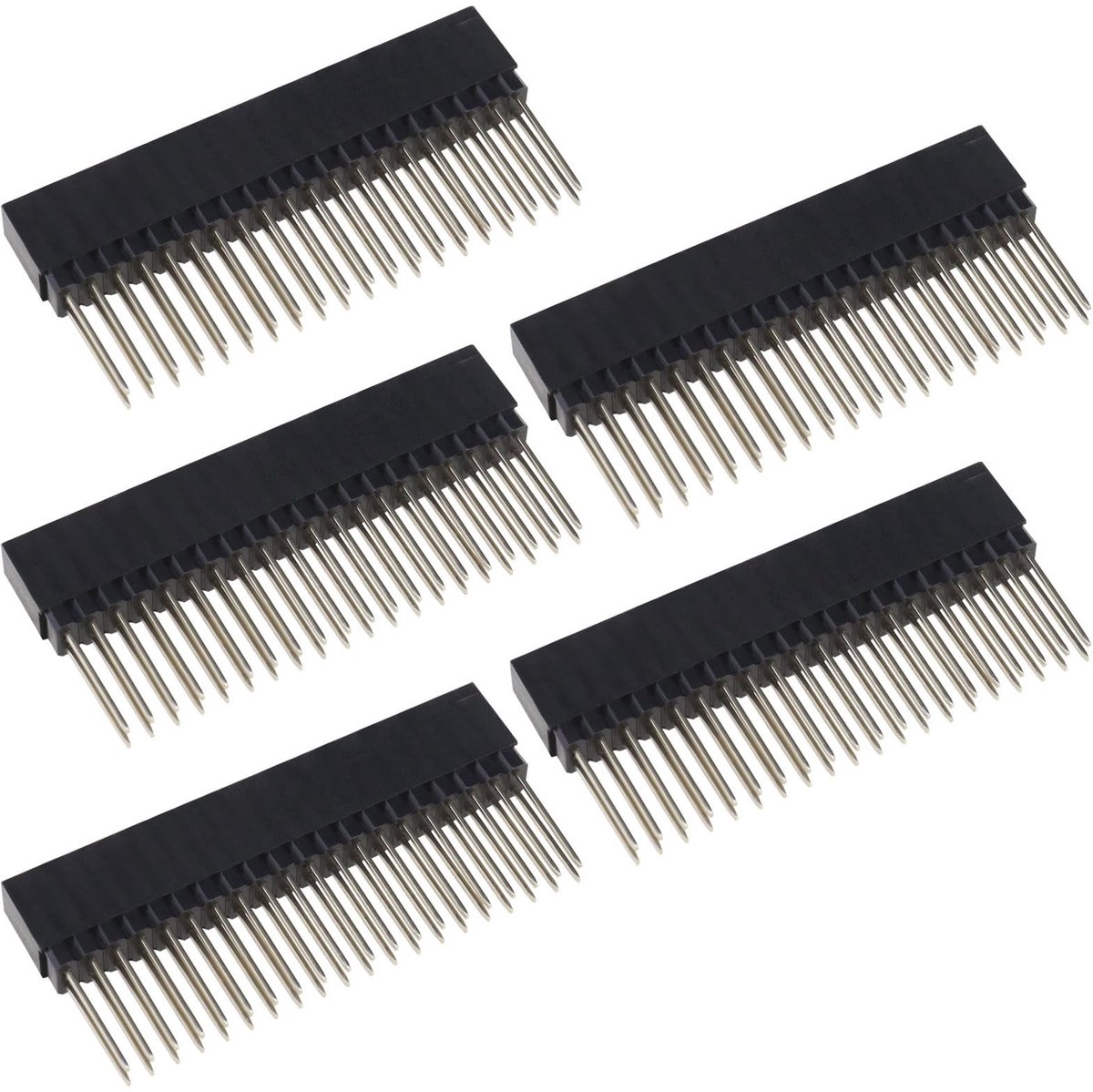 Dailygoody - Vrouwelijke Pin Header - 40 Pins - Dual Row - 2 x 20 Pins - Compatibel met Raspberry Pi - Elektronische projecten - 2,54 mm pitch