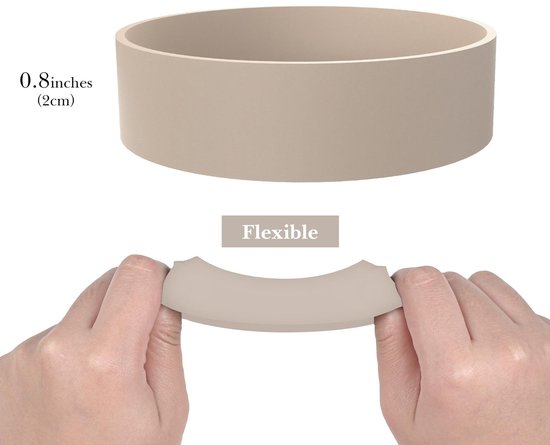Dailygoody - Waterfleshozen - Antislip bodembeschermer - Champagne - Compatibel met YETI-bekers - Siliconen hoes voor waterflessen - Geschikt voor 20o... — afbeelding 4