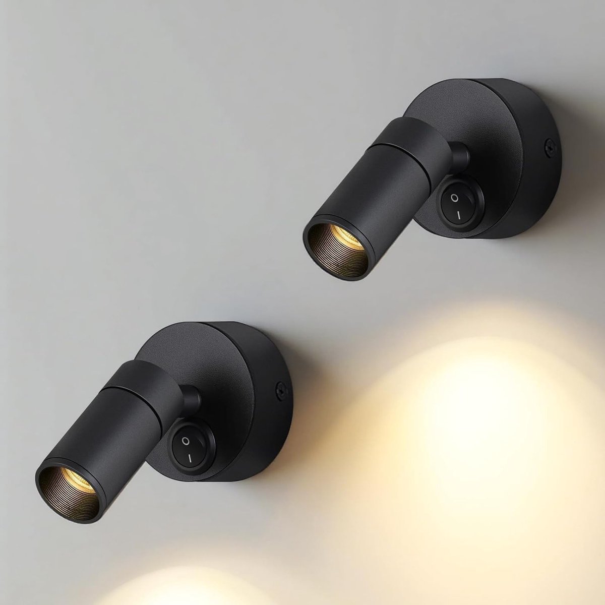 2 Pack LED Wandlampen voor Binnen - 3W Warm Wit 3000K Leeslampen met Draaifunctie voor Sla