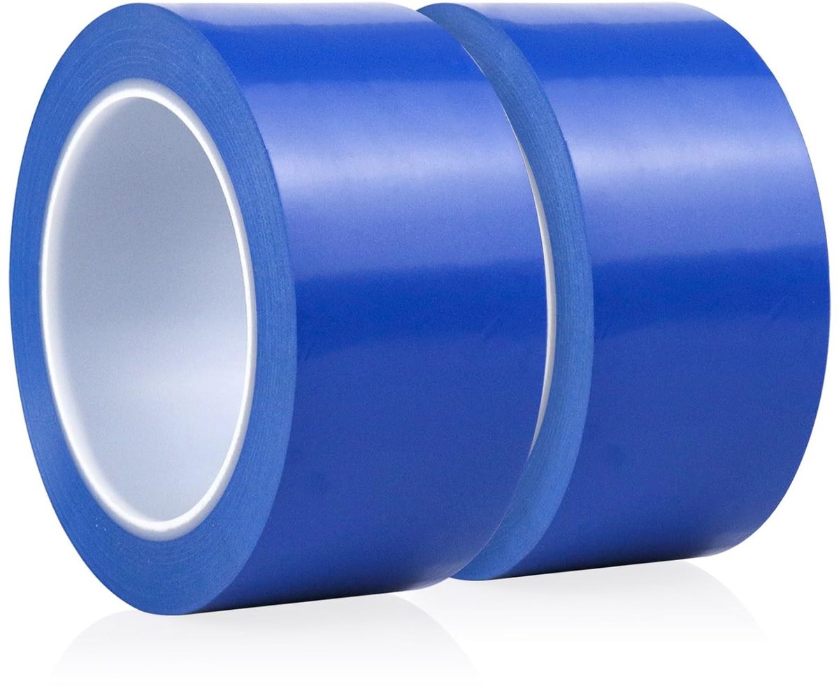 2 Rollen 50mm x 33m Gele Waarschuwings Tape, PVC Zelfklevende Tape voor Gevaren, Vloermarkering en Veiligheidswaarschuwingen