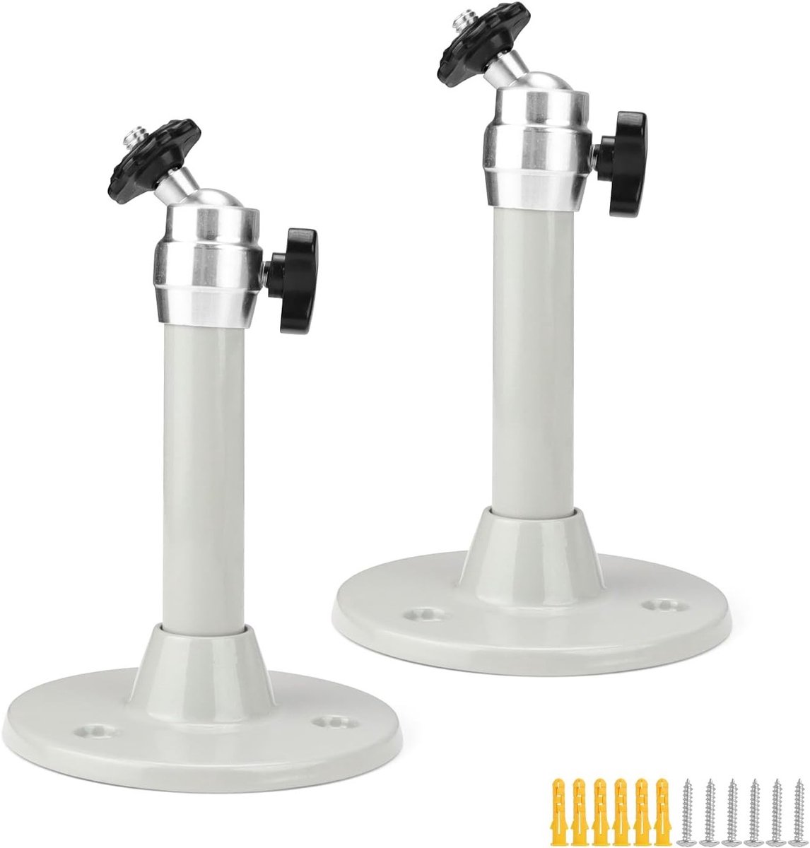 Ceiling Projector Mount 2 Pcs, Wandbeugel met 360° Rotatie, Geschikt voor de meeste Projectoren (135mm, Zilvergrijs)