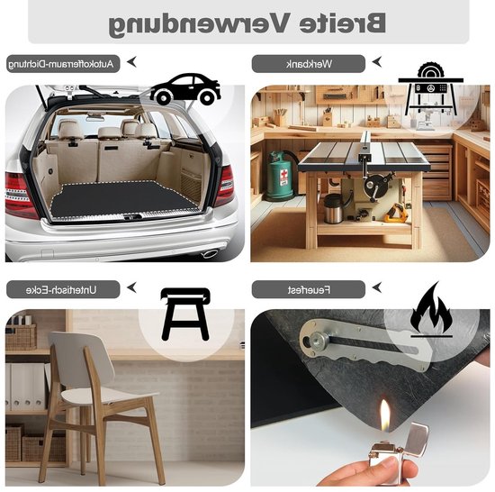 Multifunctionele zelfklevende neopreen isolatiemaat van 300 mm x 12 mm x 1,5 m, geluidsisolatie, schokabsorptie en antislip eigenschappen, zwart van Merkloos — afbeelding 4