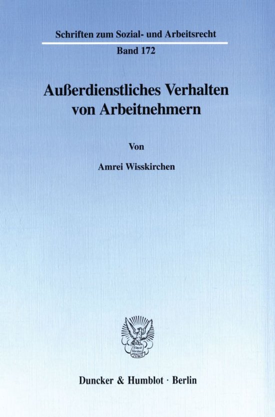 Außerdienstliches Verhalten von Arbeitnehmern. - cover