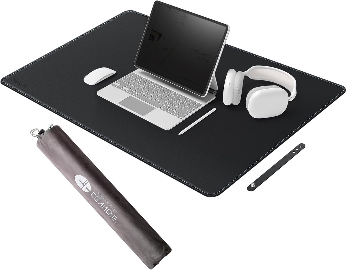 Extra grote leren bureau mat 80x50 cm - Bureau pad en desktop beschermer voor optimale bescherming en stijl