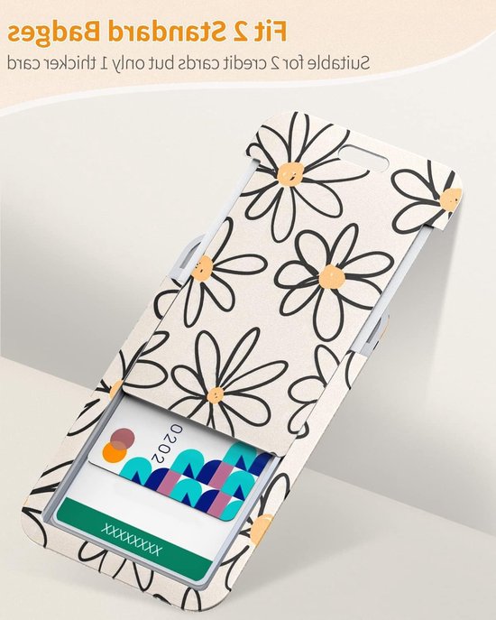 Floral Badgehouder met Retractable Reel, Carabiner Clip en Afneembare Lanyard - Ideaal voor Ziekenhuispersoneel en Evenementen — afbeelding 4