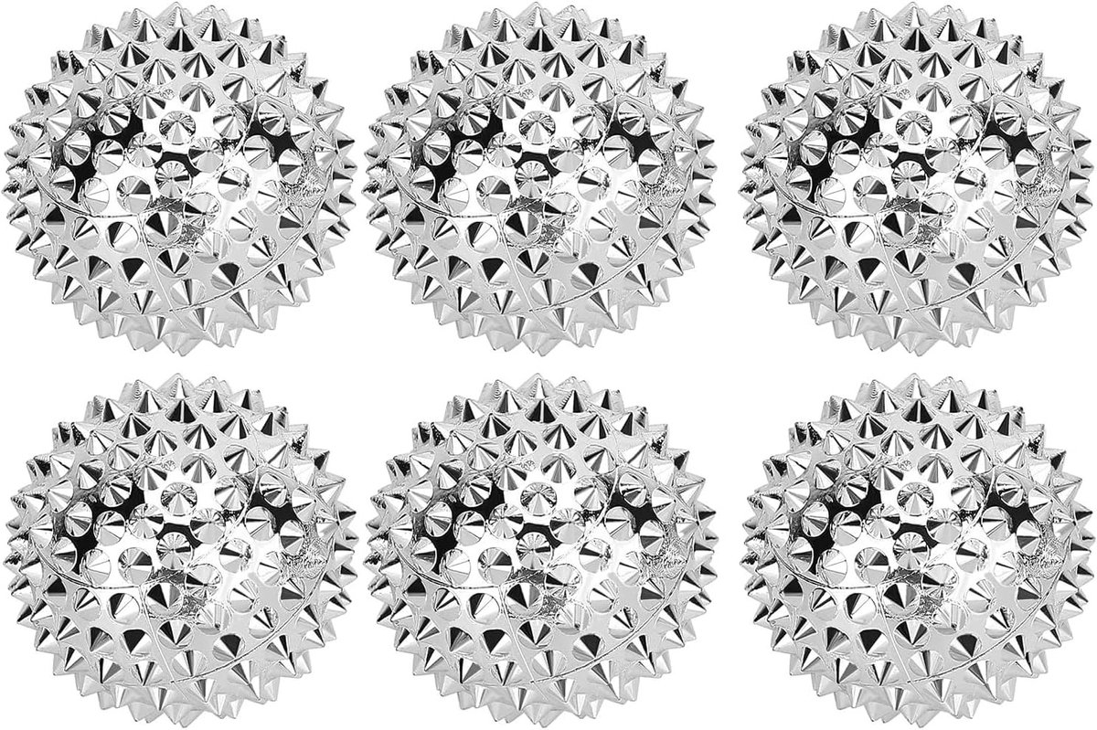 Set van 6 Massageballen voor Stressverlichting, Acupressuurballen met Magnetische Effecten, 32 mm voor Spierontspanning en Pijnverlichting