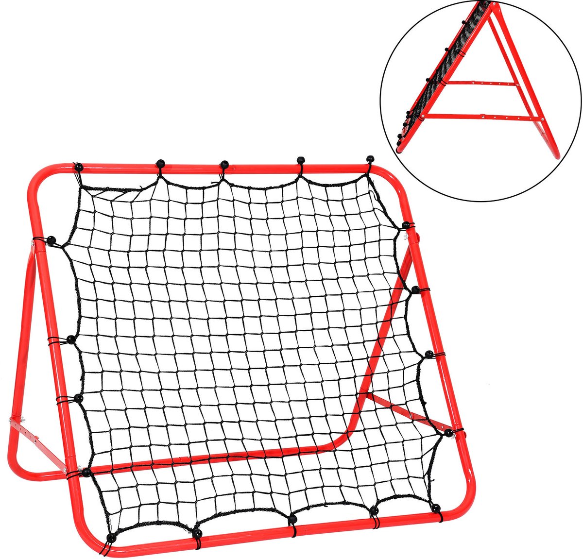 Voetbal rebounder - Rebounder Voetbal Verstelbare Rebounder Inclusief 4 grondhaken rood