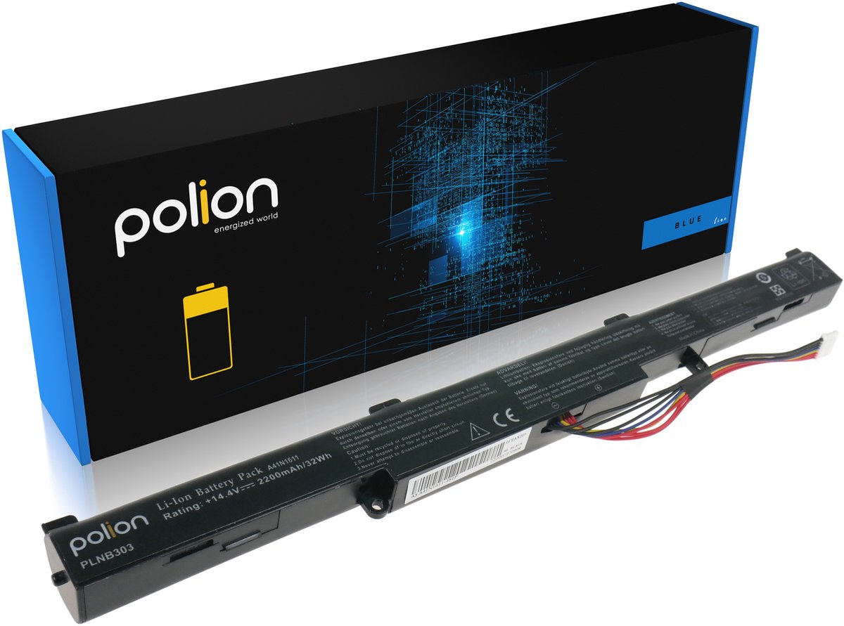 Polion - Laptopbatterij - ASUS ROG Strix GL553 - 2200mAh - 14,4V Li-Ion