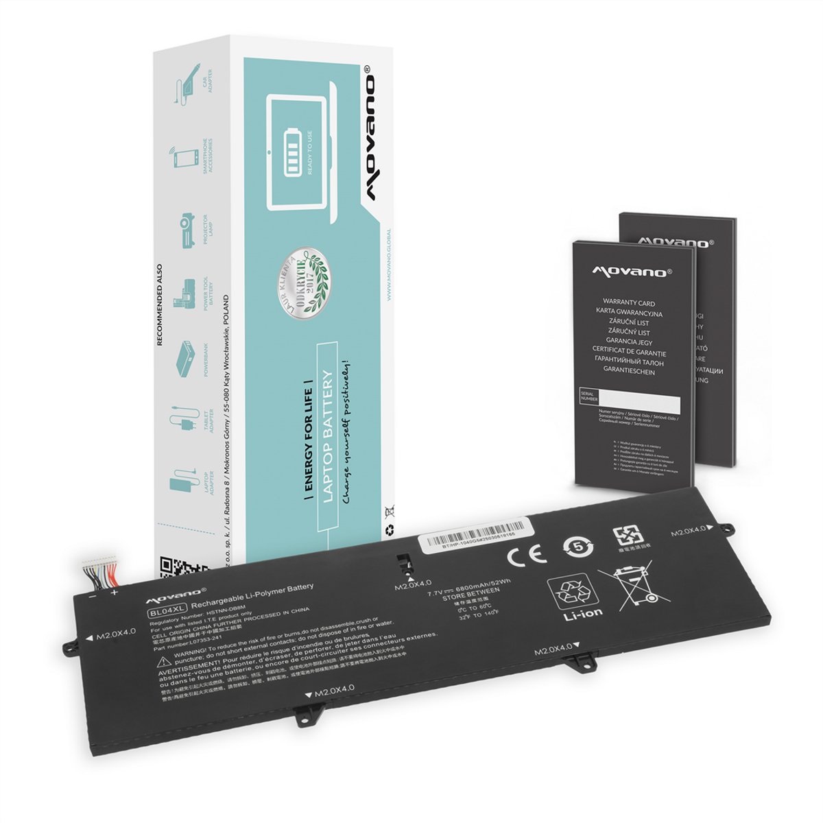 Movano Serie - Batterij - Li-Ion - EliteBook x360 1040 G5