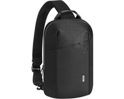 Compacte EDC Sling Bag voor 11-inch iPad Pro en Air, Minimalistische Crossbody Tas met Bescherming en 8 Game Card Slots voor Switch 2/OLED en Steam Deck, Zwart
