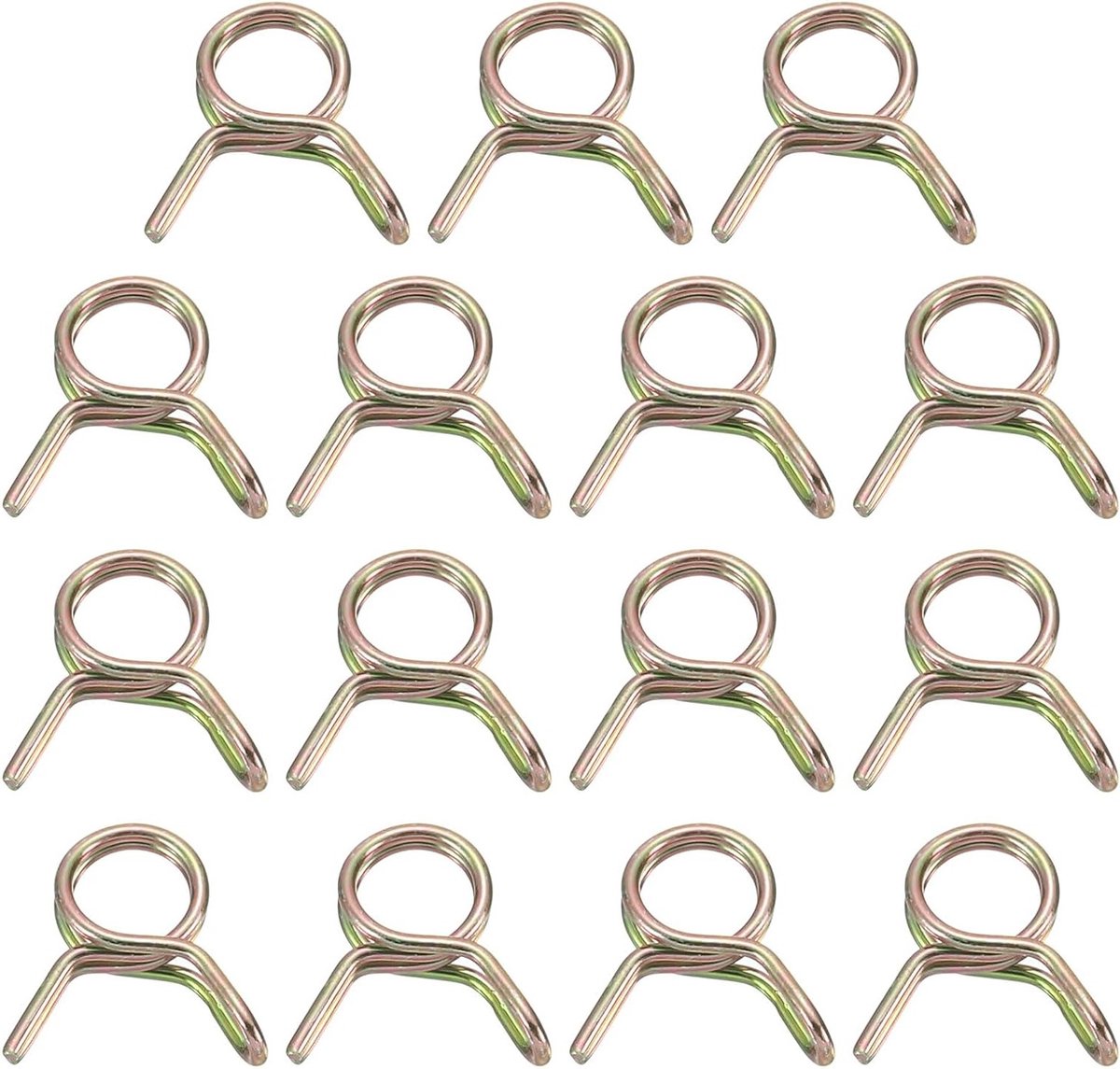 15 Stuks Dubbele Draad Veer Slangklemmen, Binnen Diameter 5mm, Voor Slangen met Buiten Diameter 5-6mm, Brandstofleiding en Siliconen Slang Clips van Zink