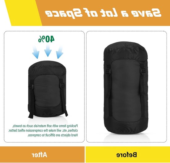 Compressiezakken voor Backpacking - Waterdichte Opbergzakken voor Slaapzakken - Ruimtebesparende Oplossingen voor Wandelen en Kamperen - 5L/10L/15L/20L/35L — afbeelding 4