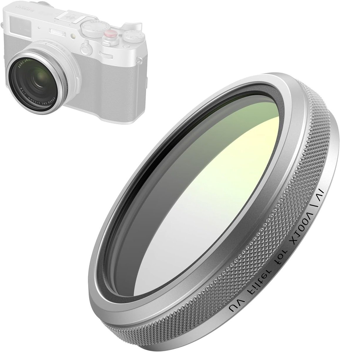 UV Filter voor FUJIFILM X100VI/X100V - 99% Lichtdoorlatend, Optisch Glas, Waterdicht en Krasbestendig, Bescherming voor Lens met Schoonmaakdoekje