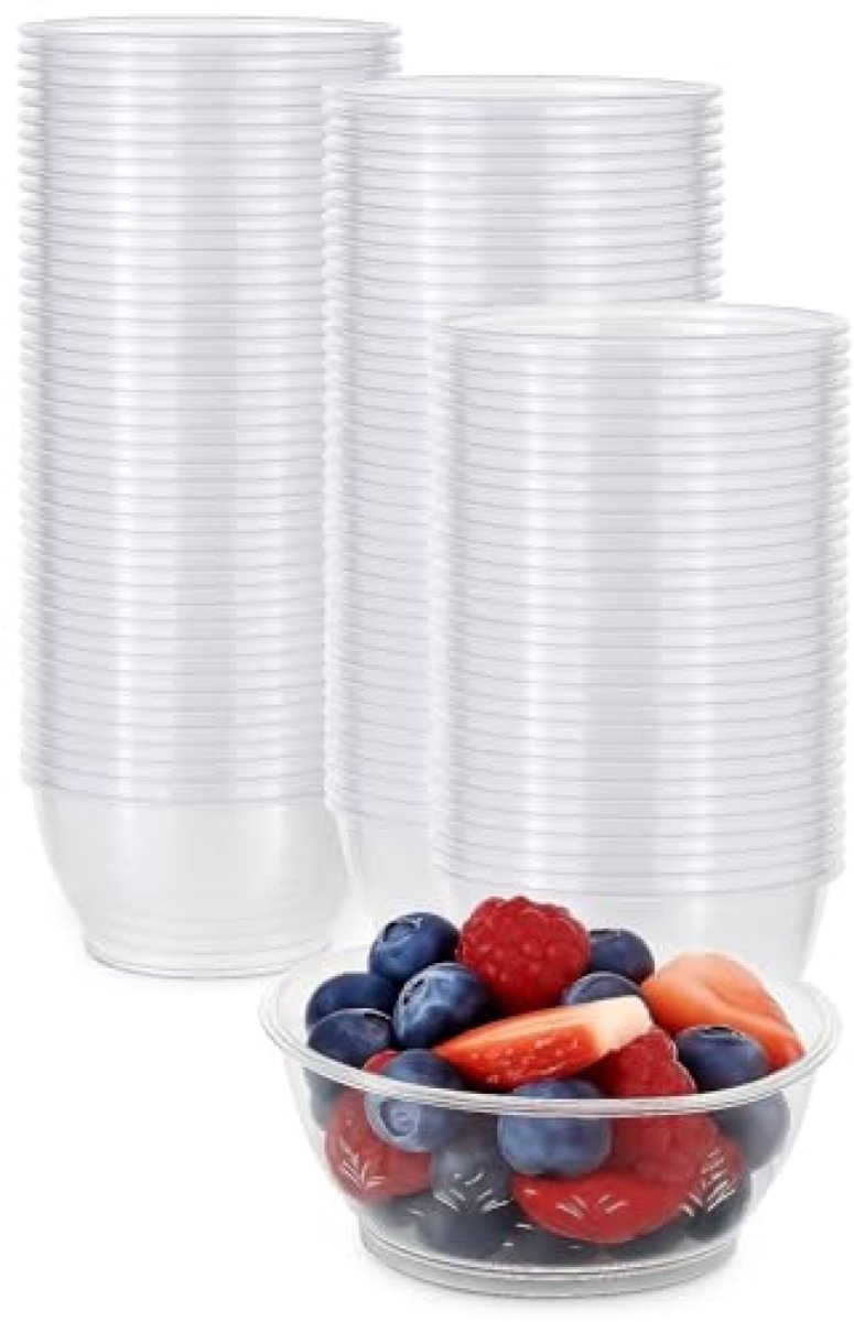Set van 40 herbruikbare dessertschaaltjes, 150ml - doorzichtige plastic kommetjes voor feesten en snacks