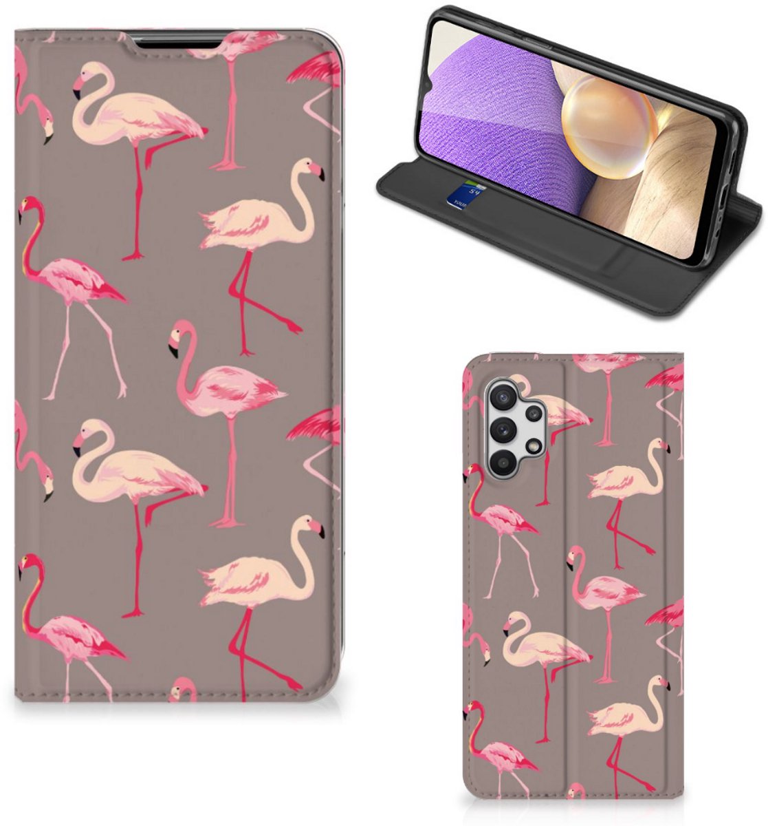 Samsung Galaxy A32 5G Hoesje maken Flamingo