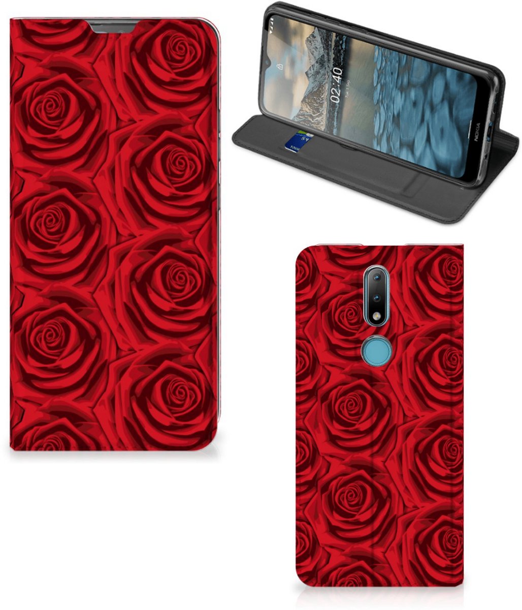 Nokia 2.4 Smart Cover Red Roses