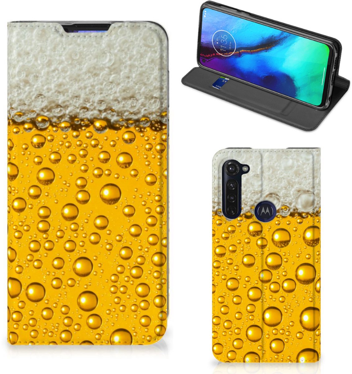 Motorola Moto G Pro Flip Style Cover Bier