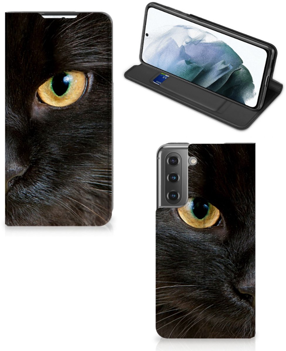 Samsung Galaxy S21 FE Hoesje maken Zwarte Kat