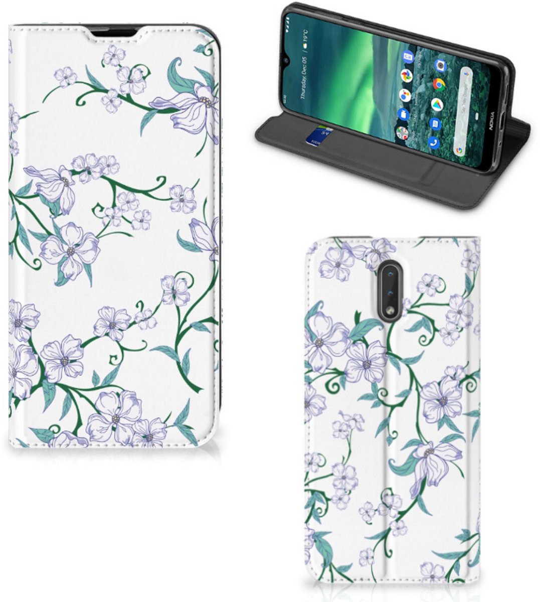 Nokia 2.3 Uniek Smart Cover Blossom White