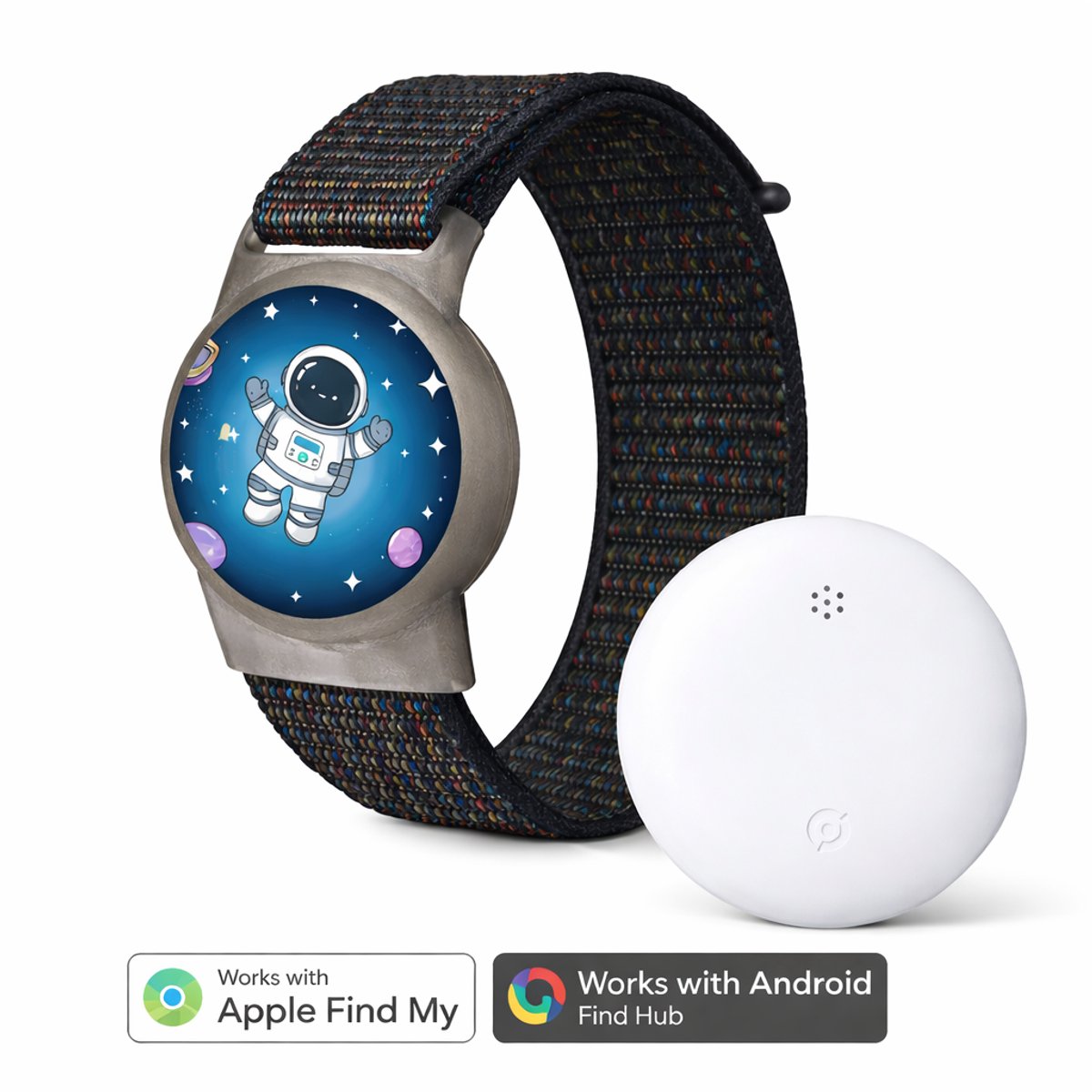 Kinder Tracker - Polsarmband – Werkt met Android Find My Hub – Waterdicht – Inclusief Tracker – Met Geluidssignaal