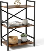 SV Living Boekenkast - Boekenrek - Open Vakkenkast - Industrieel - 3 Laags - 28×42×70cm