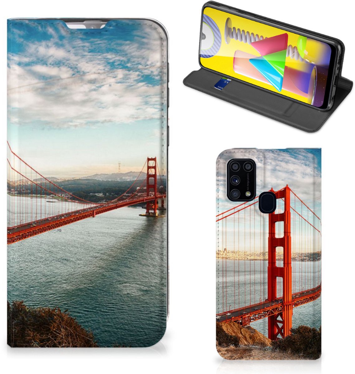 Samsung Galaxy M31 Book Cover Golden Gate Bridge