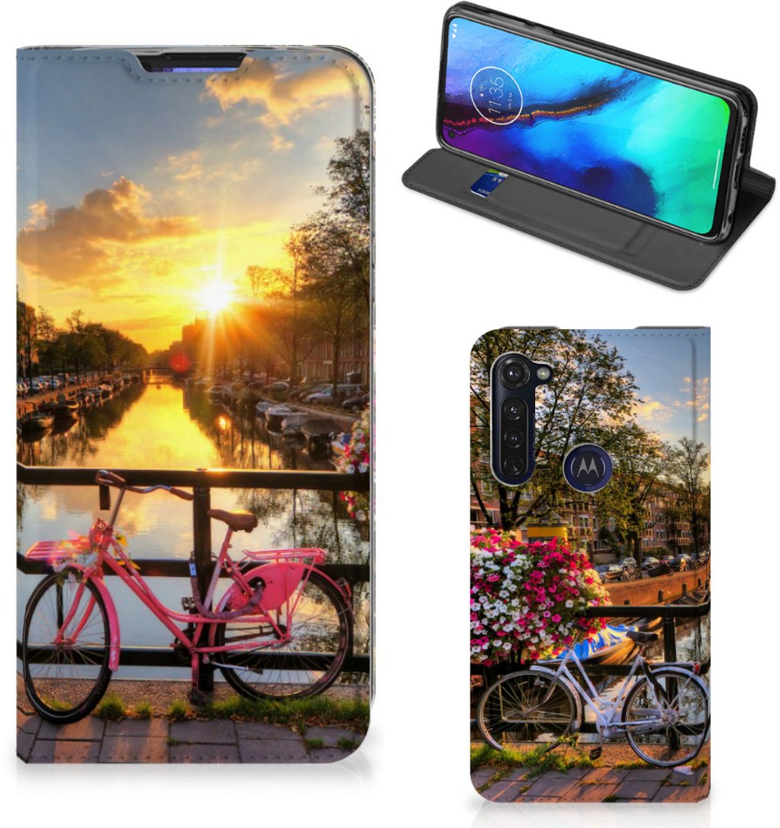 Motorola Moto G Pro Book Cover Amsterdamse Grachten