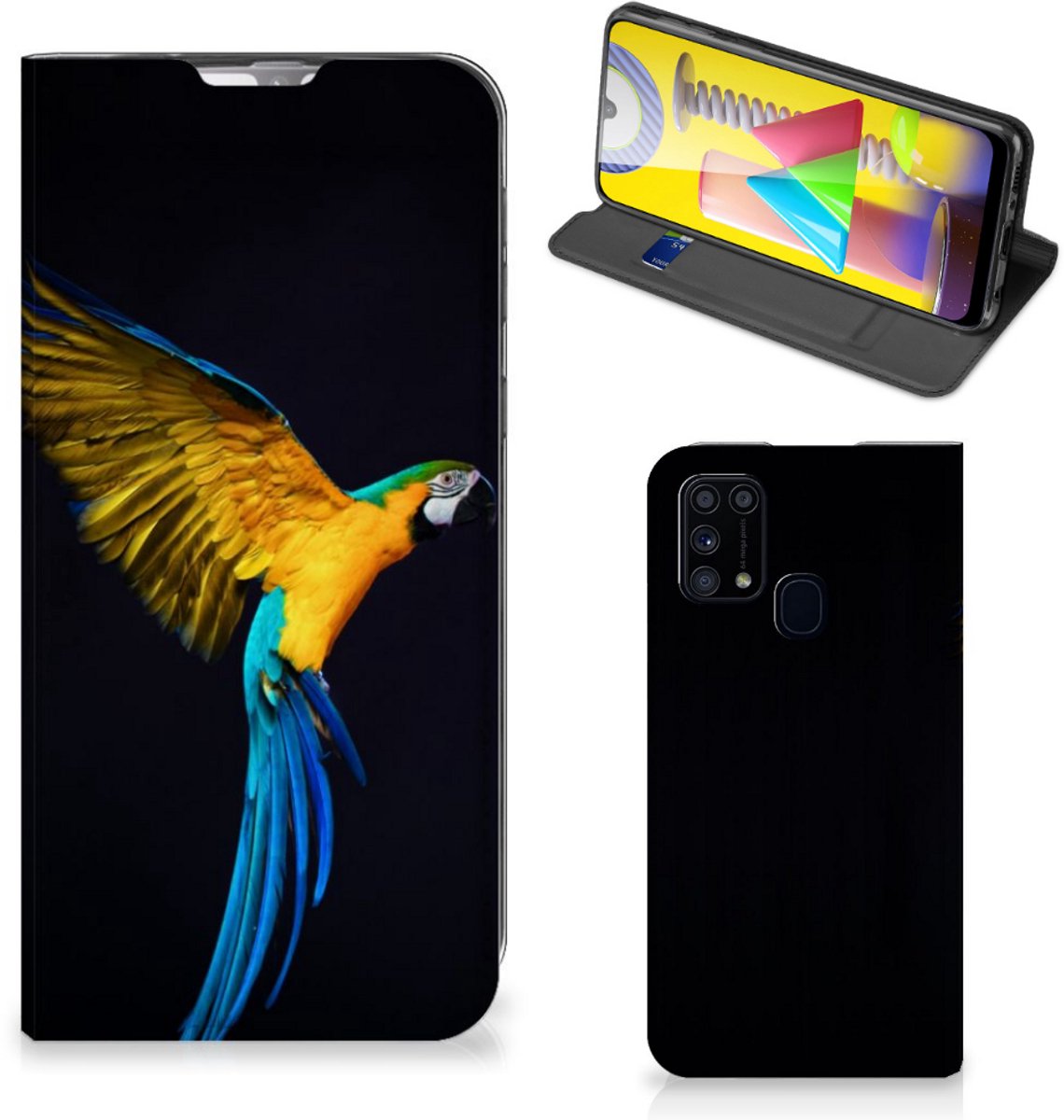 Samsung Galaxy M31 Hoesje maken Papegaai